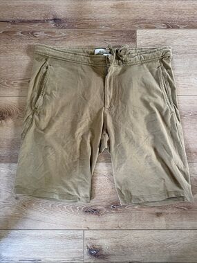 Jeff | Men's Cotton Drawstring Shorts in Tan | size M